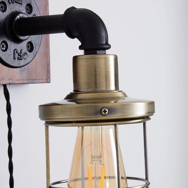 Dunelm Milas Pipe Industrial Easy Fit Plug In Wall Light Black 3 Dunelm Milas Pipe Industrial Easy Fit Plug In Wall Light Black - Image 3