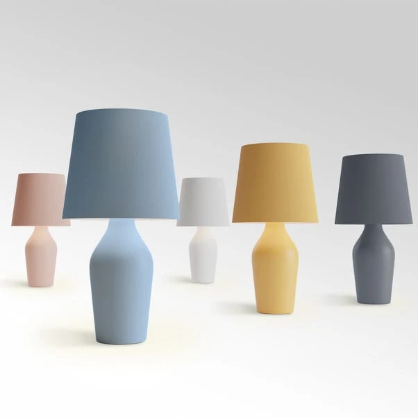 Dunelm Ava Stoneware Ashley Blue Table Lamp 5 Dunelm Ava Stoneware Ashley Blue Table Lamp - Image 5