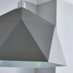 Dunelm Lily Geometric Easy Fit Pendant Grey -Home Lighting 1000165046 alt02