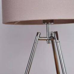 Dunelm Nora Tripod Table Lamp Chrome 8 Dunelm Nora Tripod Table Lamp Chrome -Home Lighting 1000165058 alt02