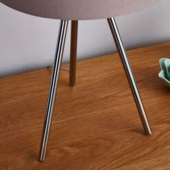 Dunelm Nora Tripod Table Lamp Chrome 9 Dunelm Nora Tripod Table Lamp Chrome -Home Lighting 1000165058 alt03