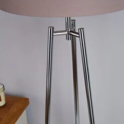 Dunelm Nora Tripod Floor Lamp Chrome -Home Lighting 1000165059 alt03