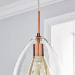 Dunelm Eden Pendant Ceiling Fitting Copper 8 Dunelm Eden Pendant Ceiling Fitting Copper -Home Lighting 1000165065 alt02