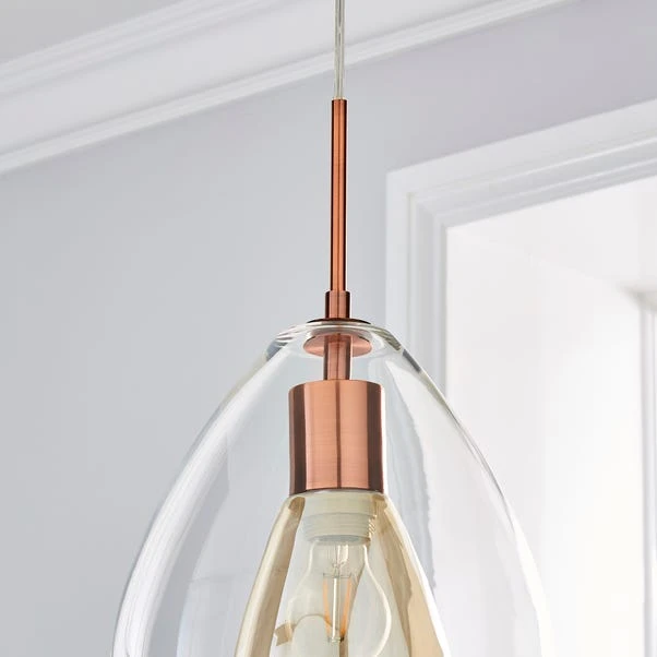 Dunelm Eden Pendant Ceiling Fitting Copper 3 Dunelm Eden Pendant Ceiling Fitting Copper - Image 3