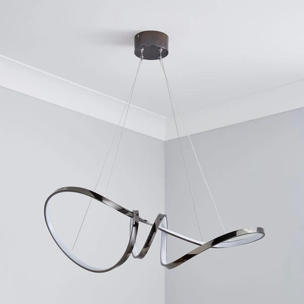 Dunelm Easton Dark Chrome LED Fitting 2 Dunelm Easton Dark Chrome LED Fitting - Image 2