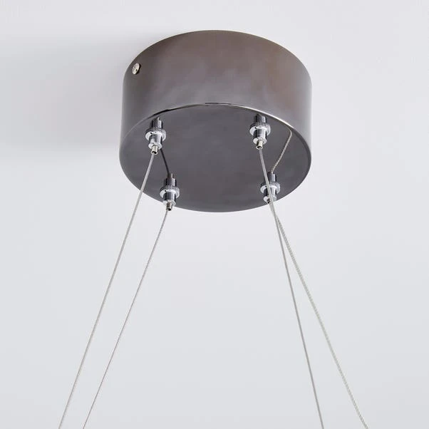 Dunelm Easton Dark Chrome LED Fitting 4 Dunelm Easton Dark Chrome LED Fitting - Image 4