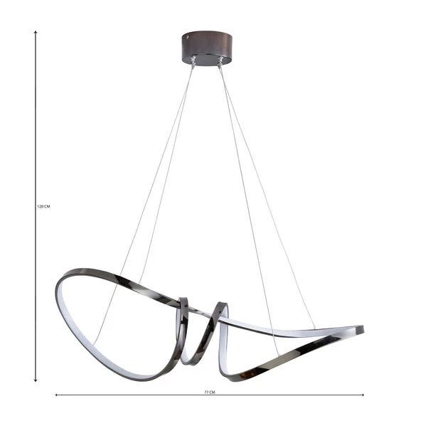 Dunelm Easton Dark Chrome LED Fitting 6 Dunelm Easton Dark Chrome LED Fitting - Image 6