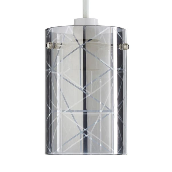 Dunelm Grayson Smoked Glass Easy Fit Pendant 4 Dunelm Grayson Smoked Glass Easy Fit Pendant - Image 4