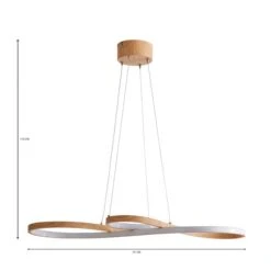 Dunelm Jaxson LED Wood Effect Ceiling Fitting -Home Lighting 1000169171 alt07