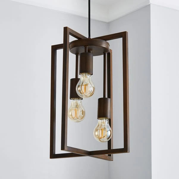 Dunelm London 3 Light Bronze Industrial Pendant Fitting 2 Dunelm London 3 Light Bronze Industrial Pendant Fitting - Image 2