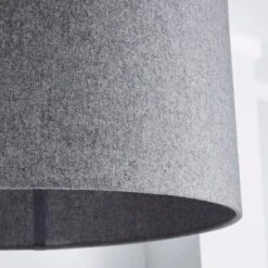 Dunelm Marl Felt 45cm Grey Drum Shade -Home Lighting 1000169200 alt02