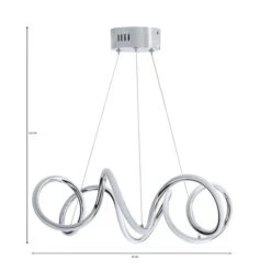 Dunelm Skylar Curly LED Ceiling Fitting -Home Lighting 1000169238 alt07