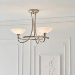 Vogue Lighting Vogue Cagney 3 Light Semi Flush Ceiling Fitting Chrome -Home Lighting 1000169429 alt02
