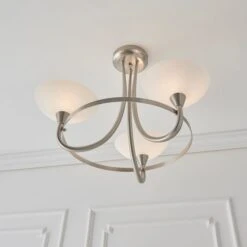 Vogue Lighting Vogue Cagney 3 Light Semi Flush Ceiling Fitting Chrome -Home Lighting 1000169429 alt04