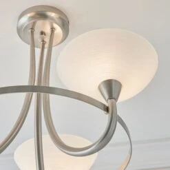 Vogue Lighting Vogue Cagney 3 Light Semi Flush Ceiling Fitting Chrome -Home Lighting 1000169429 alt05