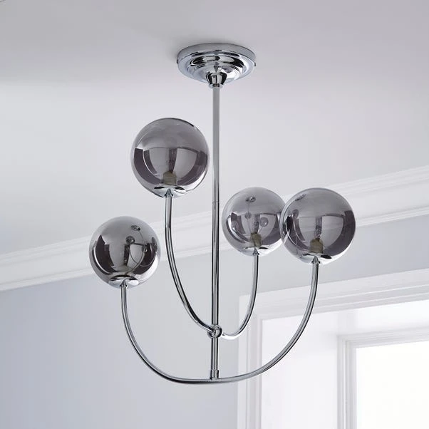 Dunelm Gigi Chrome Ceiling Fitting 2 Dunelm Gigi Chrome Ceiling Fitting - Image 2