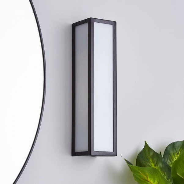 Dunelm Fletcher Boxed Bathroom Wall Light Black 2 Dunelm Fletcher Boxed Bathroom Wall Light Black - Image 2