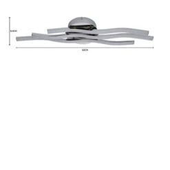 Dunelm Ripple Integrated LED Bathroom Ceiling Fitting -Home Lighting 1000182543 alt07