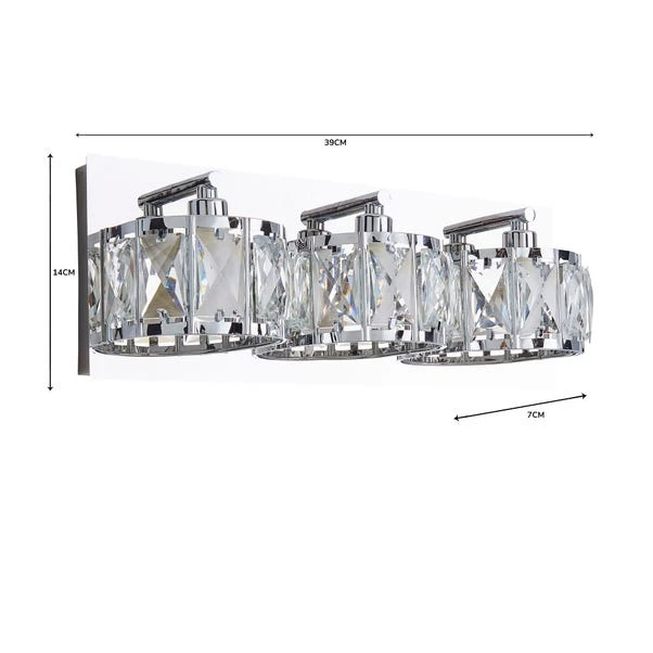 Dunelm Kylie Bathroom 3 Light Wall Light 6 Dunelm Kylie Bathroom 3 Light Wall Light - Image 6
