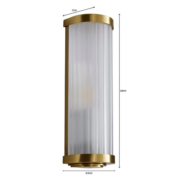 Dunelm Ripon Bathroom Wall Light Brushed Gold 5 Dunelm Ripon Bathroom Wall Light Brushed Gold - Image 5
