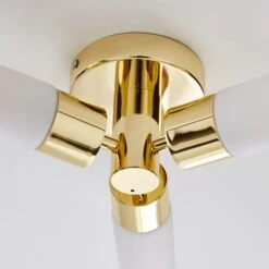 Dunelm Porto Bathroom 3 Light Ceiling Fitting Brass -Home Lighting 1000182553 alt03
