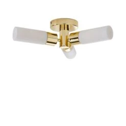 Dunelm Porto Bathroom 3 Light Ceiling Fitting Brass -Home Lighting 1000182553 alt05