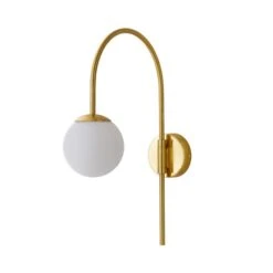 Dunelm Eniola Easy Fit Plug In Wall Light Gold -Home Lighting 1000182573 alt05