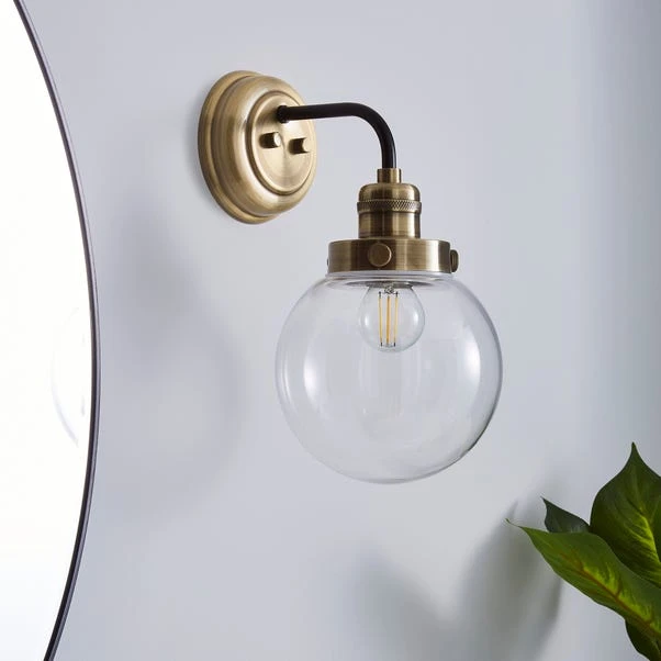 Dunelm Broden Bathroom Wall Light Ant Brass 2 Dunelm Broden Bathroom Wall Light Ant Brass - Image 2