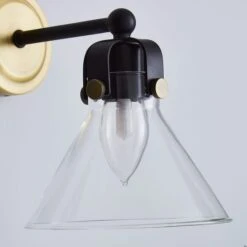 Dunelm Paulson Bathroom Wall Light Antique Brass -Home Lighting 1000182579 alt02