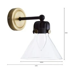 Dunelm Paulson Bathroom Wall Light Antique Brass -Home Lighting 1000182579 alt07