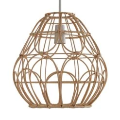 Dunelm Decorative Cane Easy Fit Pendant Natural -Home Lighting 1000182786 alt05