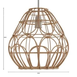 Dunelm Decorative Cane Easy Fit Pendant Natural -Home Lighting 1000182786 alt07