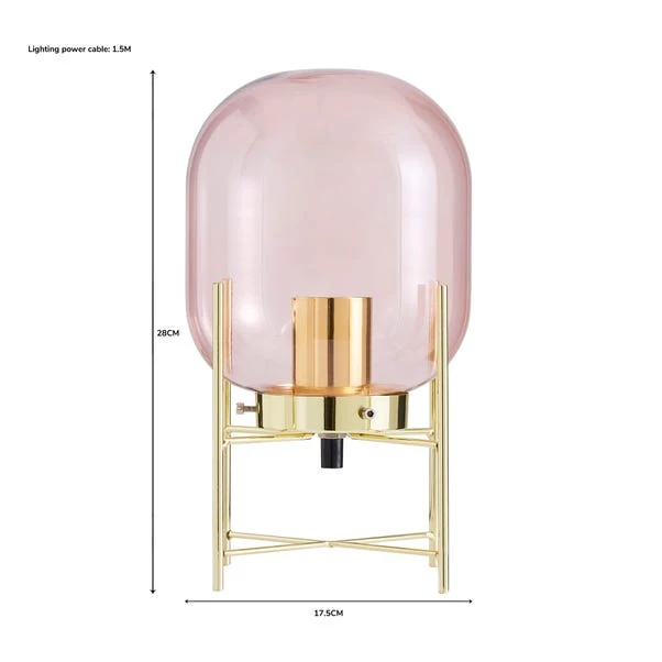 Elements Dayo Table Lamp Pink 5 Elements Dayo Table Lamp Pink - Image 5