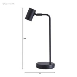 Dunelm Bradford Desk Lamp Matt Black -Home Lighting 1000182858 alt07