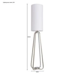 Dunelm Robyn Dual Lit Integrated LED Floor Lamp White -Home Lighting 1000182924 alt07