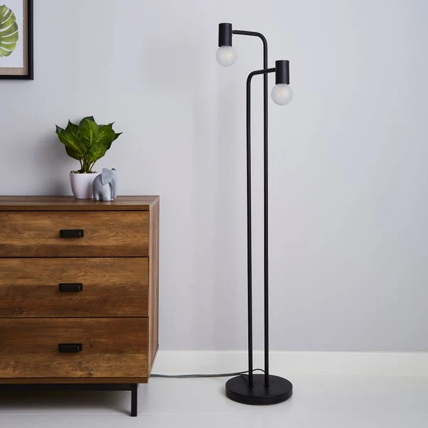 Dunelm Bradford Floor Lamp Matt Black 2 Dunelm Bradford Floor Lamp Matt Black - Image 2