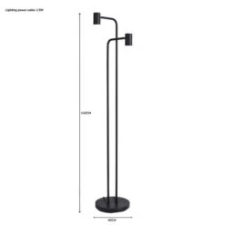 Dunelm Bradford Floor Lamp Matt Black 11 Dunelm Bradford Floor Lamp Matt Black -Home Lighting 1000182958 alt07