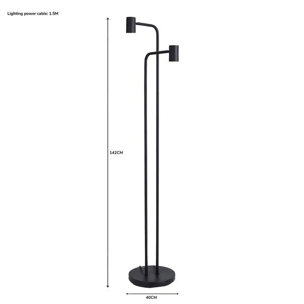 Dunelm Bradford Floor Lamp Matt Black 6 Dunelm Bradford Floor Lamp Matt Black - Image 6