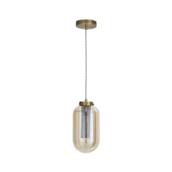 Dunelm Safi Mesh 1 Light Pendant Ceiling Fitting Antique Brass -Home Lighting 1000183034 alt05