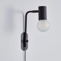 Dunelm Bradford EasyFit Plug In Wall Light Matt Black 9 Dunelm Bradford EasyFit Plug In Wall Light Matt Black -Home Lighting 1000183098 alt03