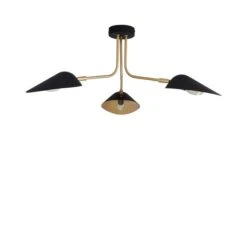 Dunelm Savona 3 Light Ceiling Fitting Black -Home Lighting 1000183099 alt05