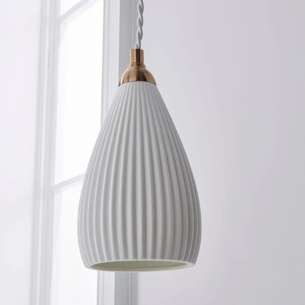 Dorma Purity Ribbed Porcelain Wall Light 3 Dorma Purity Ribbed Porcelain Wall Light - Image 3
