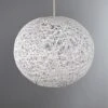 Dunelm Abaca Ball 27cm White Easy Fit Pendant