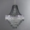 Dunelm Blenheim 47cm Smoked Jewels Chandelier Easy Fit Pendant