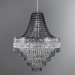 Dunelm Blenheim 47cm Smoked Jewels Chandelier Easy Fit Pendant