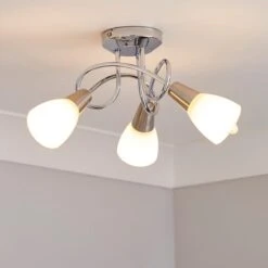 Dunelm Smithson 3 Light Chrome Ceiling Fitting
