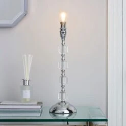 Dunelm Aries Chrome Table Lamp Base