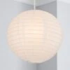 Dunelm Paper Lantern 30cm White Easy Fit Pendant
