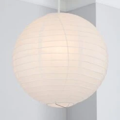 Dunelm Paper Lantern 35cm White Easy Fit Pendant
