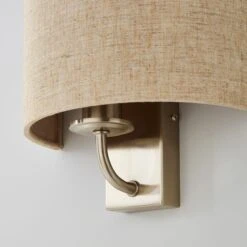 Dunelm Preston Ivory Linen Shaded Wall Light -Home Lighting 30274337 alt02